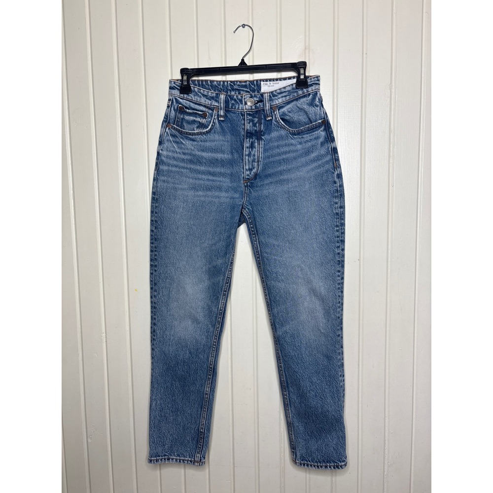 Rag & Bone Nina High Rise Ankle Cigarette Jeans Light Wash Blue 26